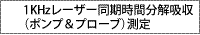 １KHzレーザー同期時間分解吸収（ポンプ＆プローブ）測定